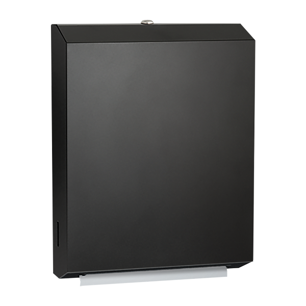 Matte Black Paper Towel Dispenser (Multi, C-Fold) – Surface Mounted