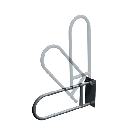Exposed Flange (1-1/2" O.D) Smooth - Swing Up Grab Bar