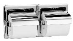 Recessed, Bright Polish, With Hood, Double Roll Toilet Tissue Holder, 5123