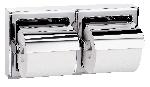 Surface Mtd, with Hood, Bright Polish, Double Roll Toilet Tissue Holder, 5126
