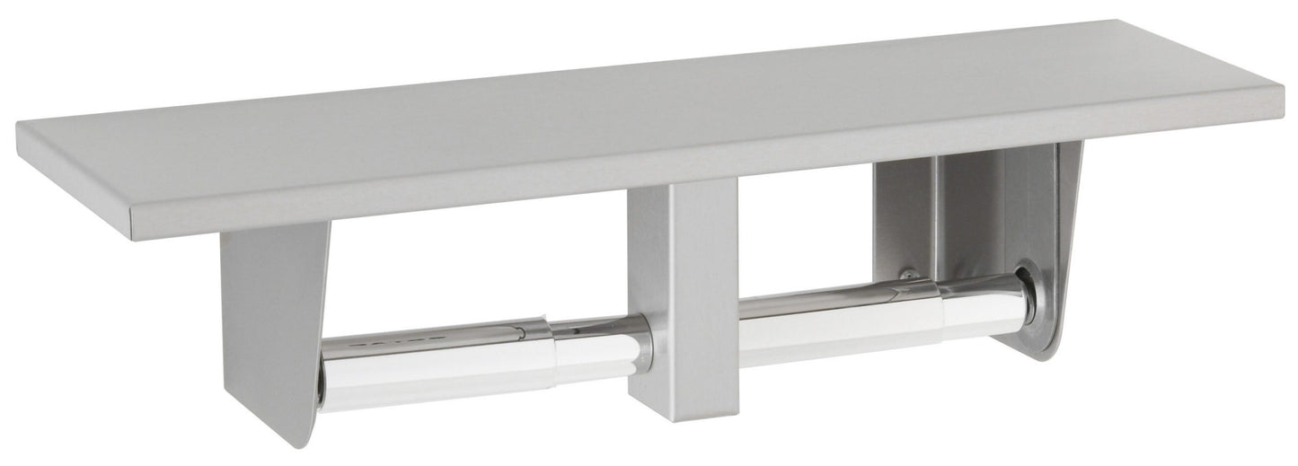 Toilet Tissue Dispenser With Utility Shelf