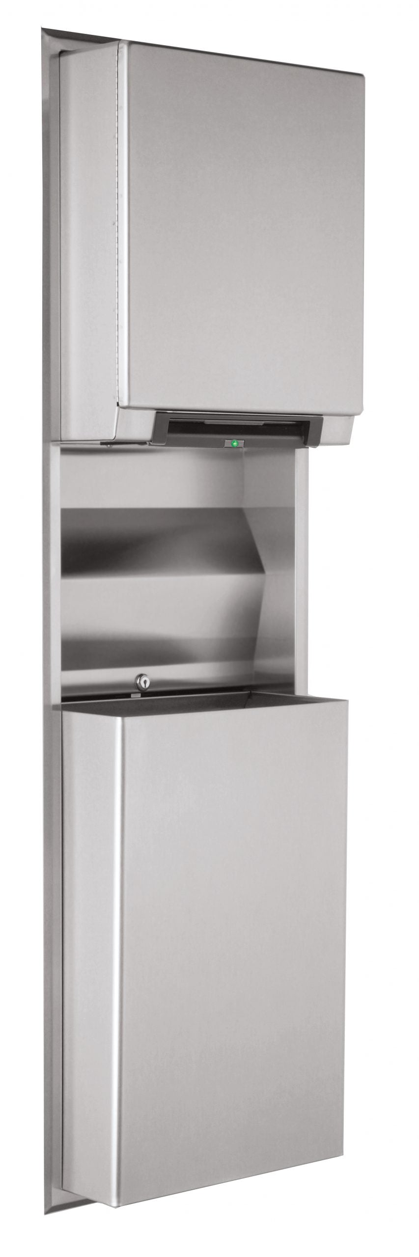 Convertible Automatic, Universal Roll Towel Dispenser/Waste Receptacle