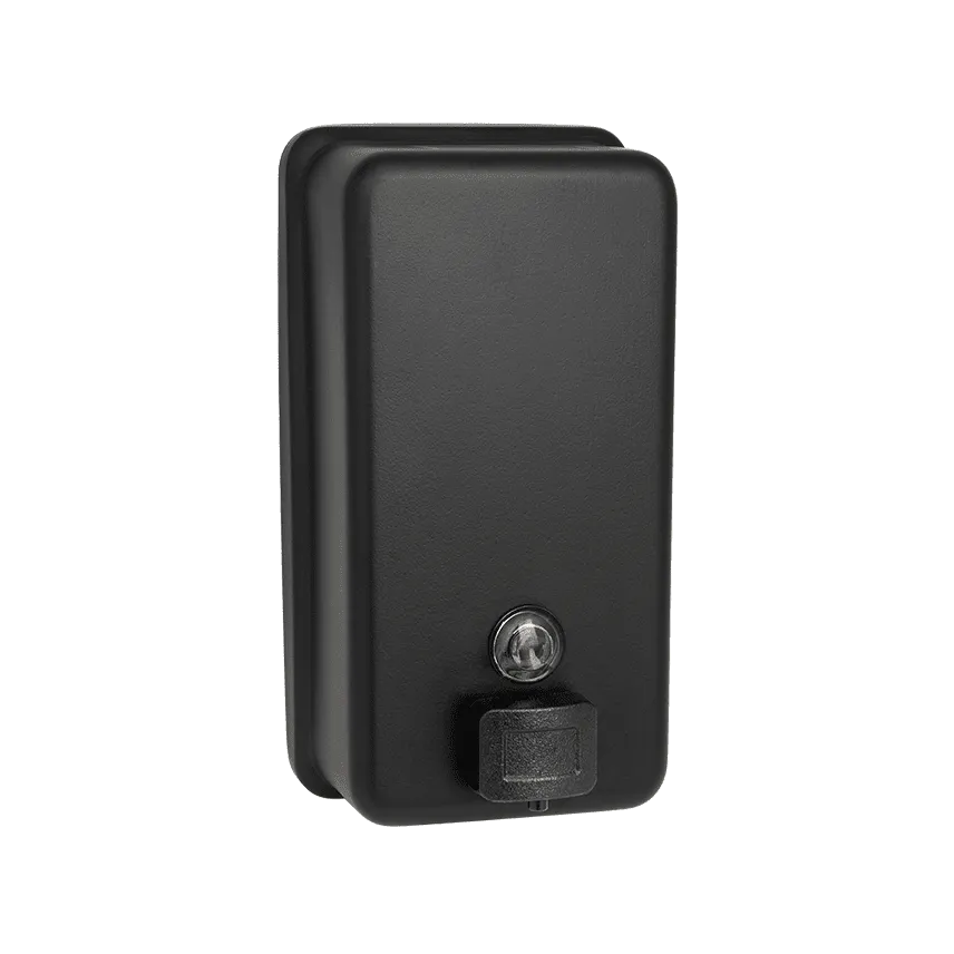 Matte Black - Soap Dispenser - Liquid, Vertical - Powder Coated Stainless - 40 oz. - Surface Mounted - NEW