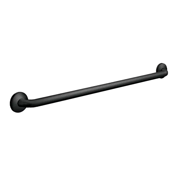 Matte Black Snap Flange (1-1/2" O.D) Textured - Straight Grab Bar, 36"