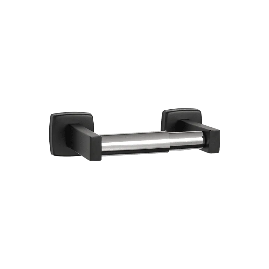 Matte Black - Toilet Tissue Holder - Single - Powder Coated Stainless - Surface Mounted - NEW