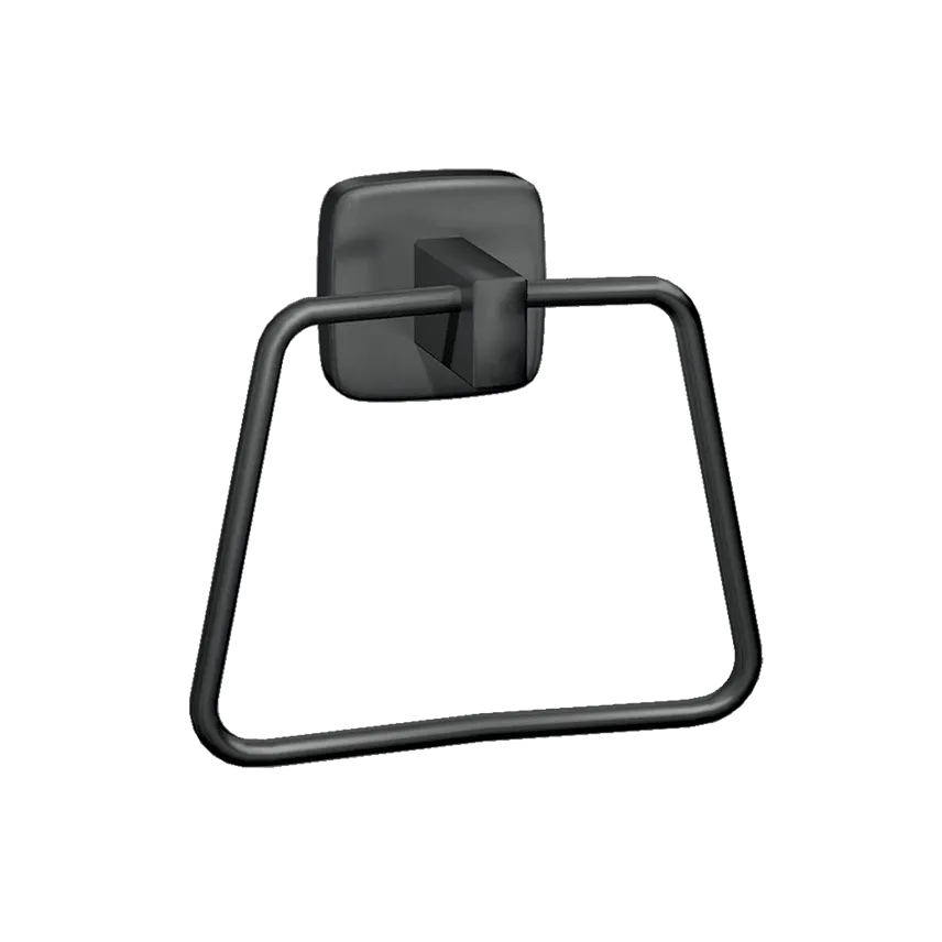 Matte Black - Towel Ring - Powder Coated Stainless - Surface Mounted - NEW