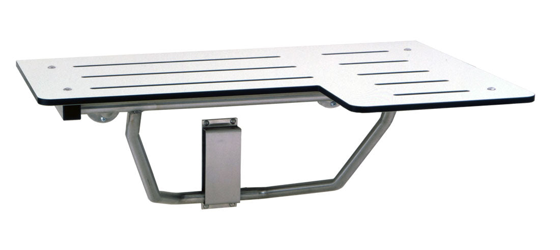 Reversible Hand Folding Shower Seat ADA, Ivory Phenolic