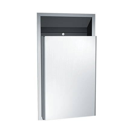 Traditional Waste Receptacle - 4" Proj. 4" Rec. - 12 gal. - Semi Recessed