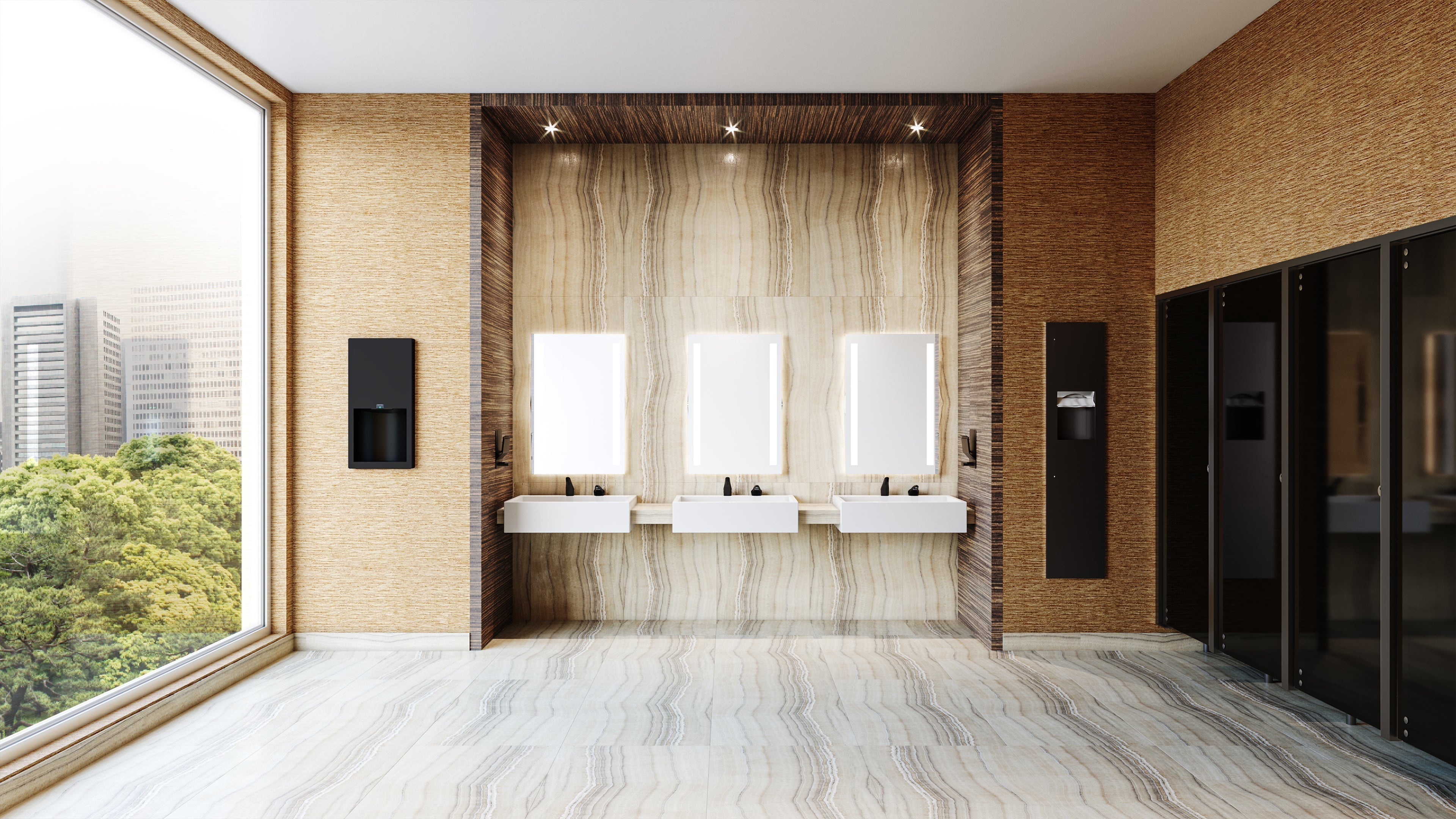 Make a Bold Statement in Commercial Restrooms with Bobrick’s Matte Black Collection