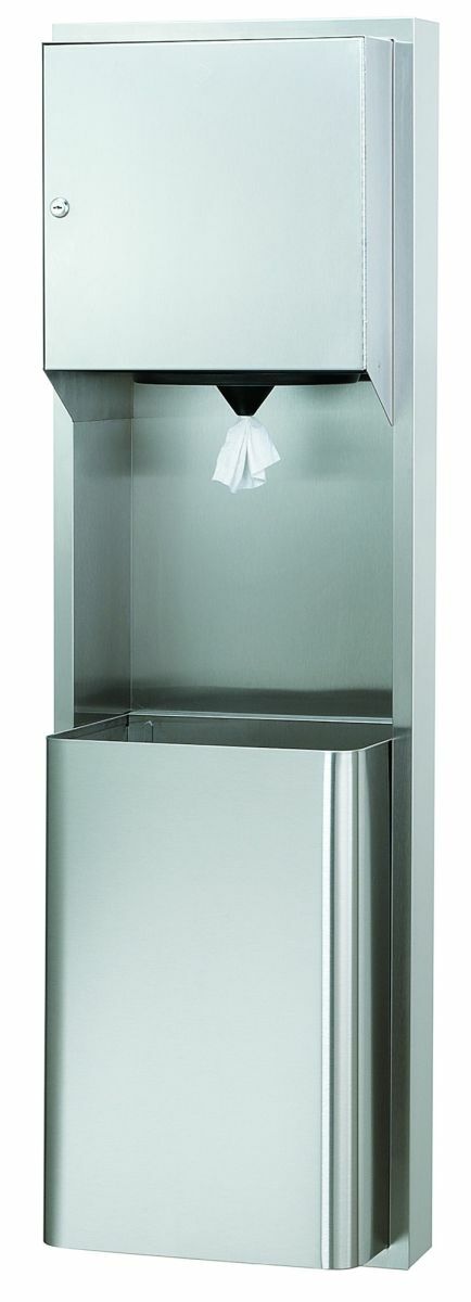 Recessed, Center-pull 12 Gal. Cap., Towel Dispenser/ Waste Receptacle, 236