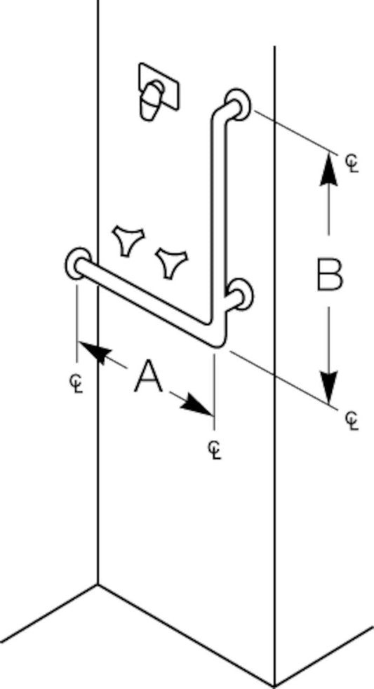 Grab Bar, Concealed, 1-1/2 OD, Grab Bars, 8122-0322436