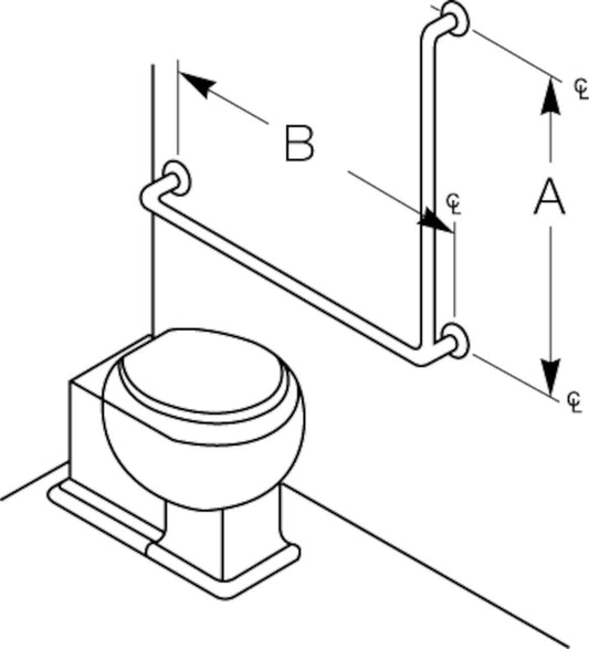 Grab Bar, Concealed, 1-1/2 OD, Grab Bars, 8122-057000
