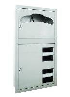 Semi-Recessed, reverse door Toilet Tissue Holders