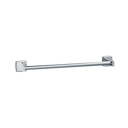 Towel Bar  - Round - Satin Stainless Steel - 18"L - Surface Mounted