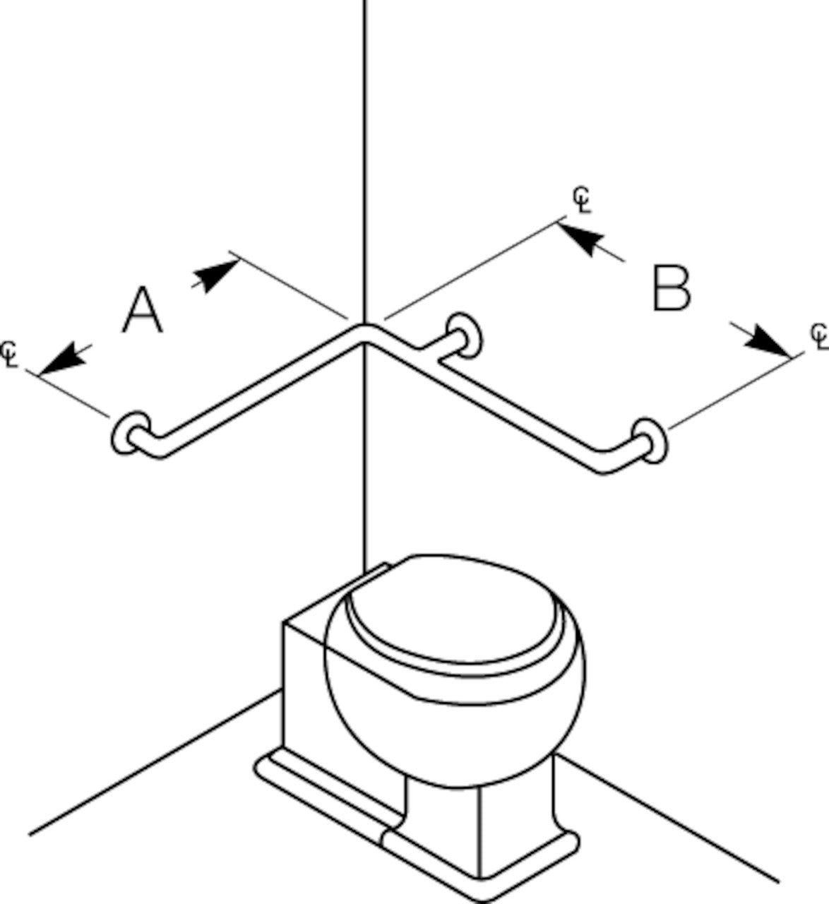 Grab Bar, Concealed, 1-1/4 OD, Grab Bars, 8322-0591530