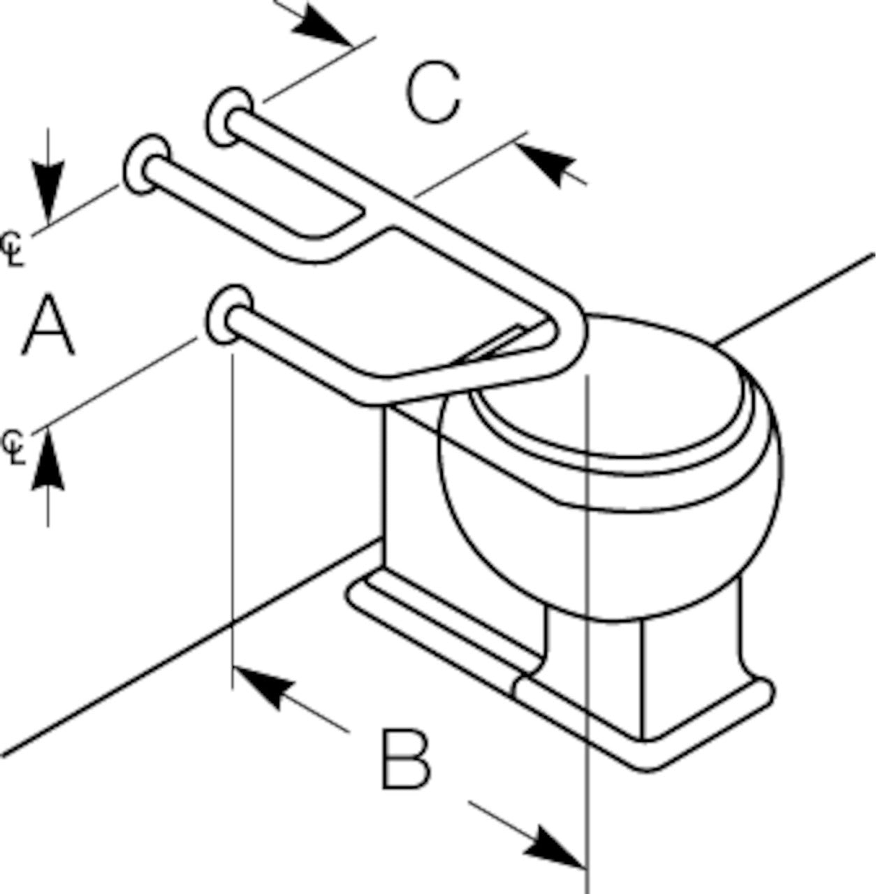 Grab Bar, Concealed, 1-1/4 OD, Grab Bars, 8320-115000