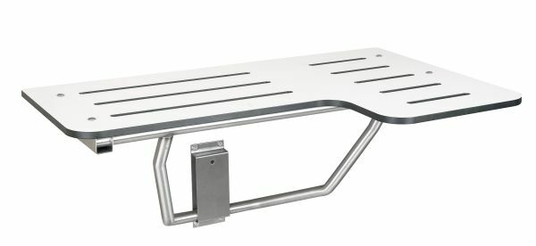 Reversible Shower Seat - White, Phenolic, Barrier Free, 9569