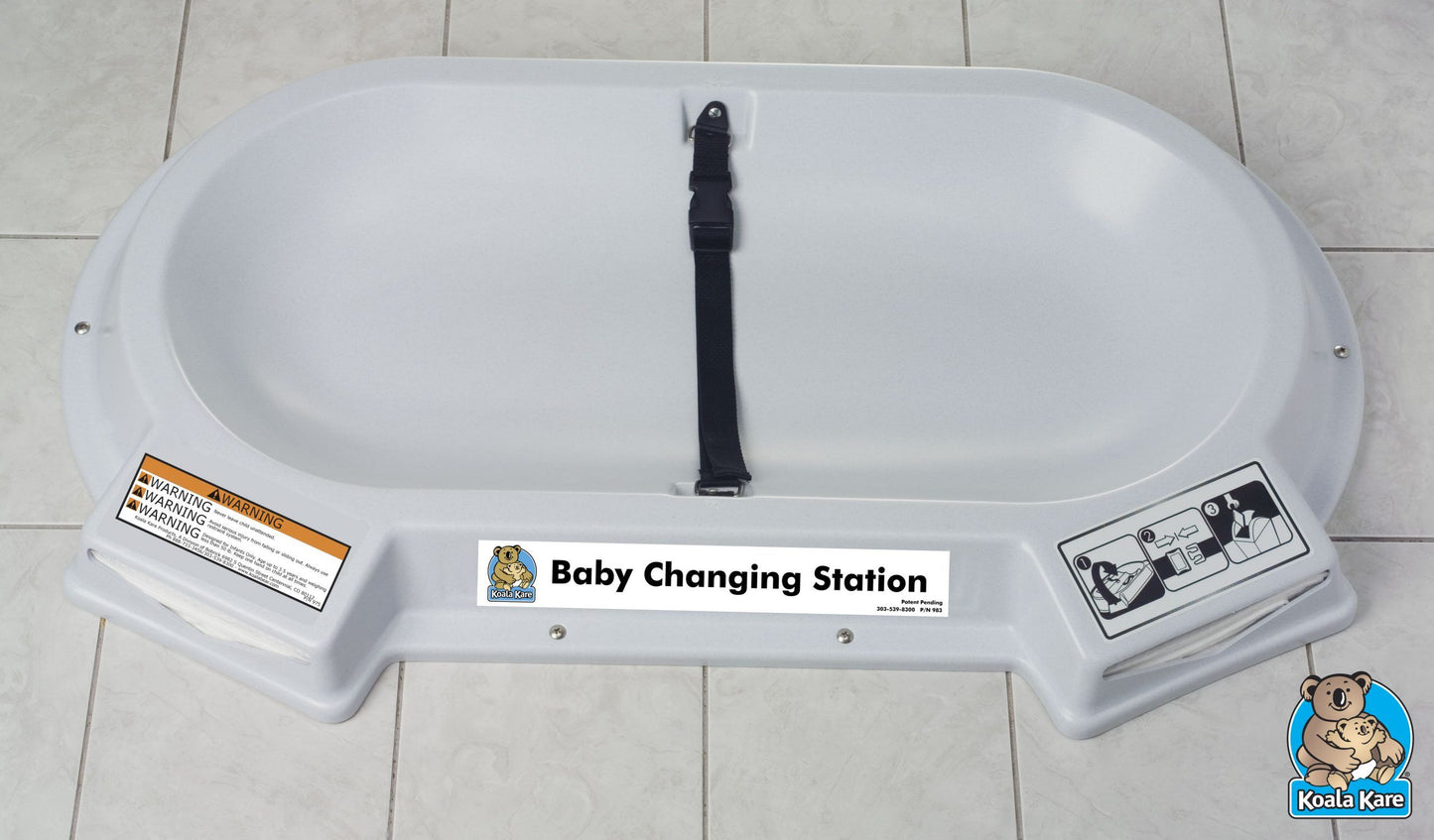 Countertop Surface Mounted Changing Station (Grey Granite)