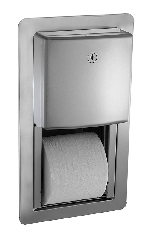 Toilet Tissue Dispenser - Twin Hide-A-Roll - Recessed