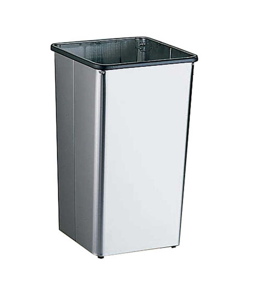 Waste Receptacle With Open Top, 13-Gallon