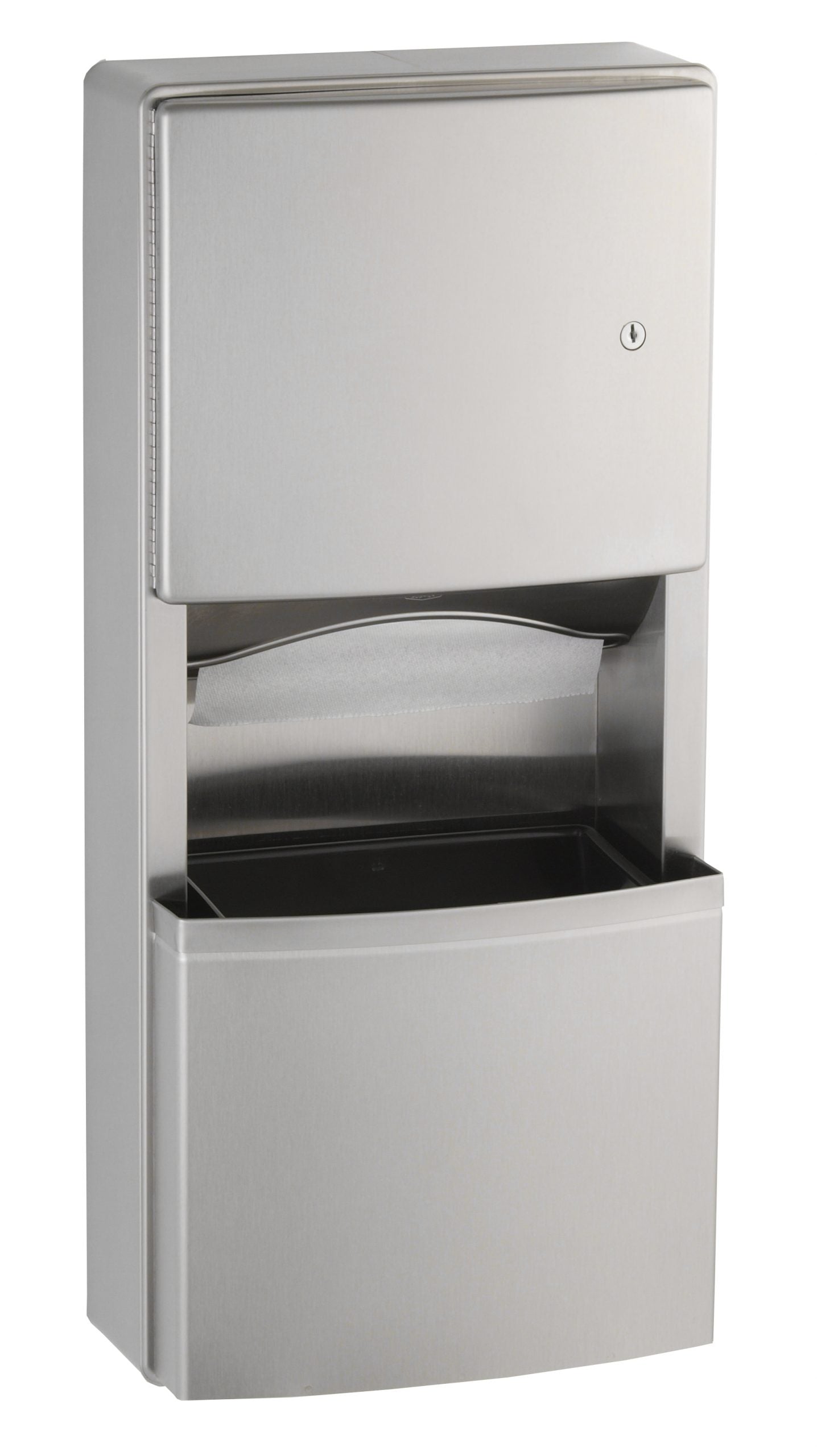 Paper Towel Dispenser/Waste Receptacle with TowelMate and LinerMate
