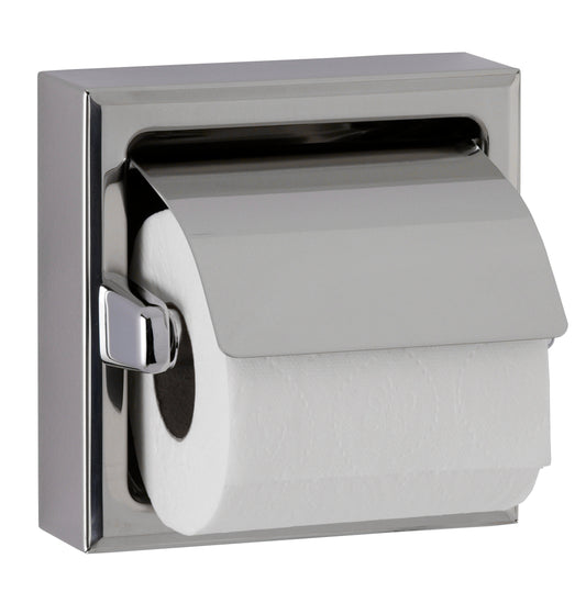 Toilet Tissue Dispenser with Hood, Bright-Polished