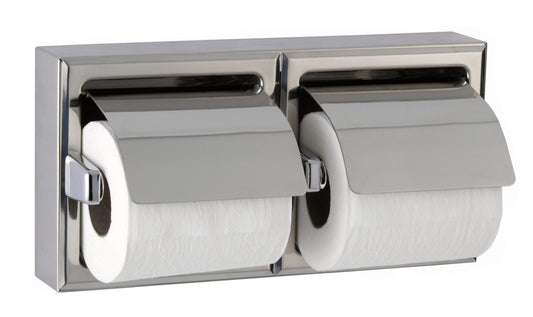 Toilet Tissue Dispenser with Hoods, Bright-Polished