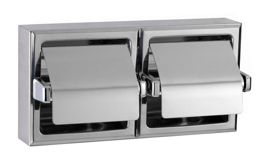 Toilet Tissue Dispenser with Hoods, Bright-Polished