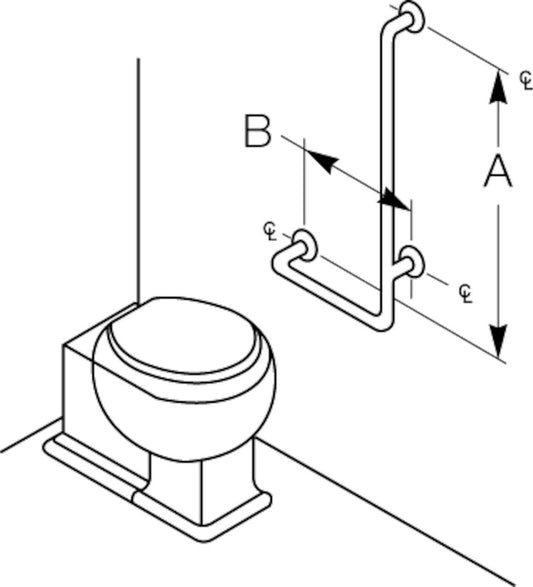 Grab Bar, Concealed, 1-1/2 OD, Grab Bars, 8122-0061632