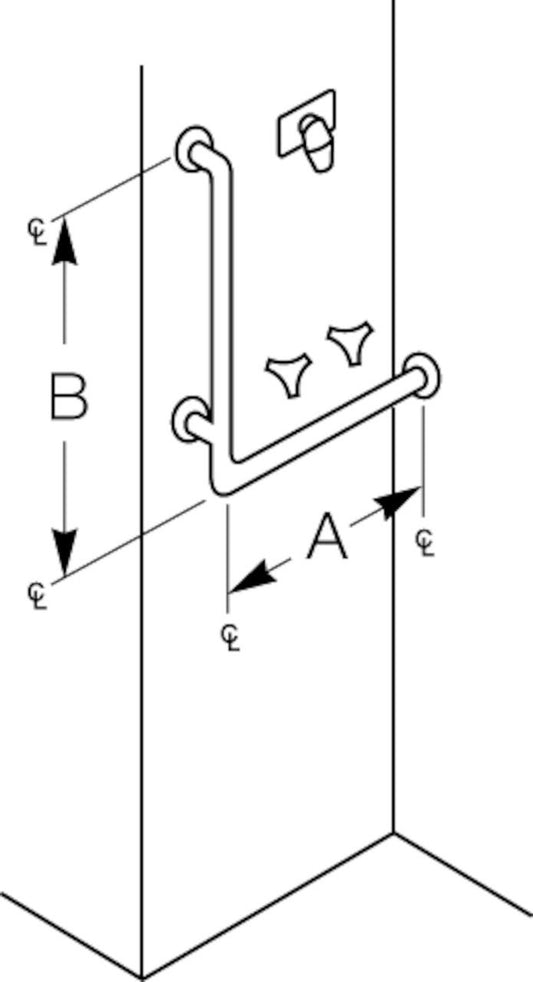 Grab Bar, Concealed, 1-1/2 OD, Grab Bars, 8122-0333034