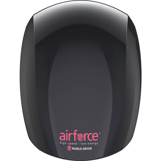 World Dryer J-162A3 AirForce Automatic Hand Dryer, Black Surface 208-230 V