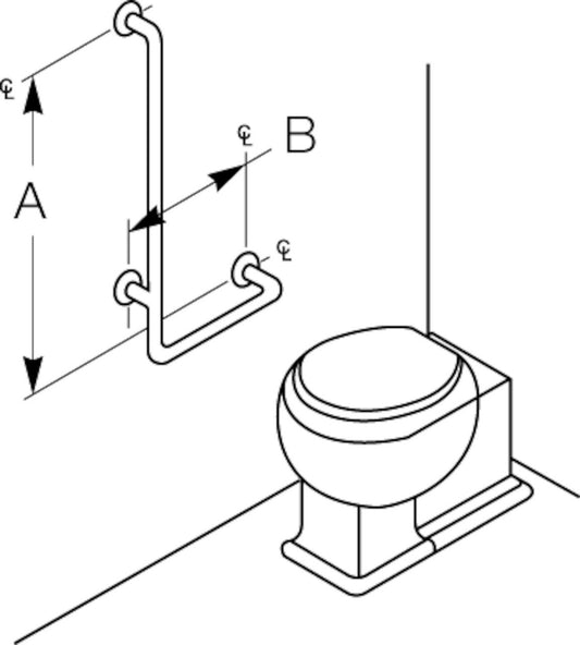 Grab Bar, Concealed, 1-1/2 OD, Grab Bars, 8122-0051818
