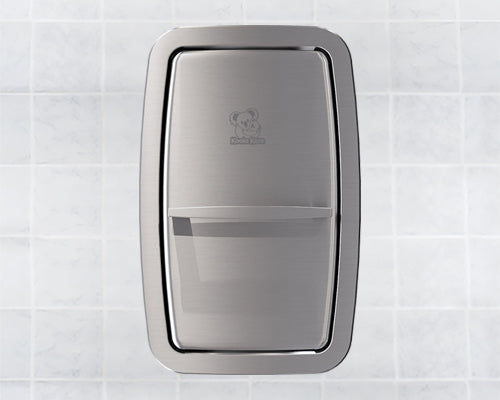 Baby Changing Stations Stainless Steel Vertical Recessed-Mounted Changing Station