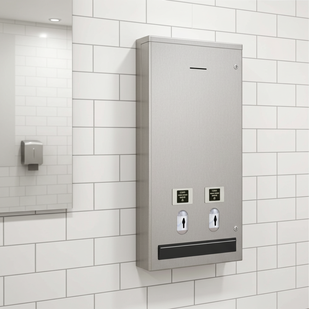 Napkin /Tampon Vendor - Surface Mounted - 25 cents operation, 0864-25