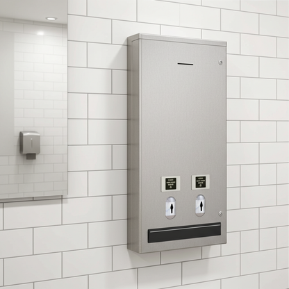 Napkin /Tampon Vendor - Surface Mounted - 25 cents operation, 0864-25