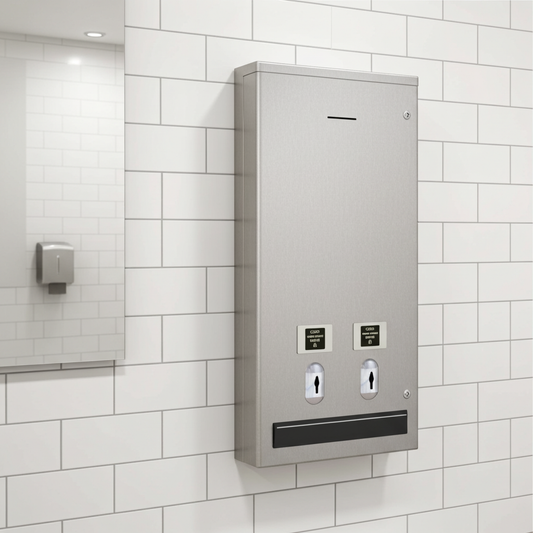 Napkin /Tampon Vendor - Surface Mounted - 25 cents operation, 0864-25