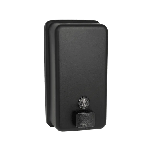Matte Black - Soap Dispenser - Liquid, Vertical - Powder Coated Stainless - 40 oz. - Surface Mounted - NEW