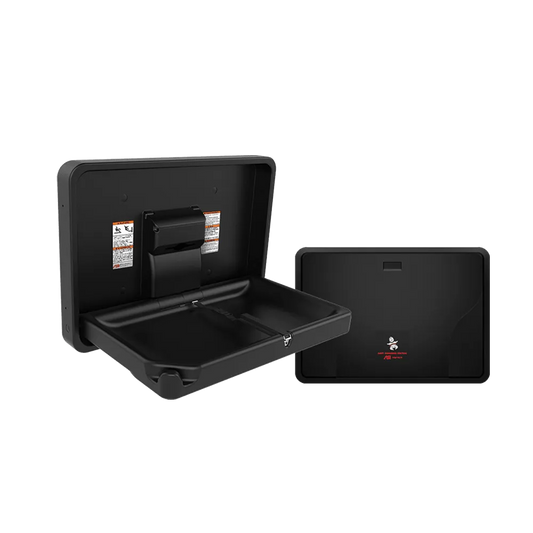 Baby Changing Station - Matte Black - Horizontal - Plastic  - Surface Mounted