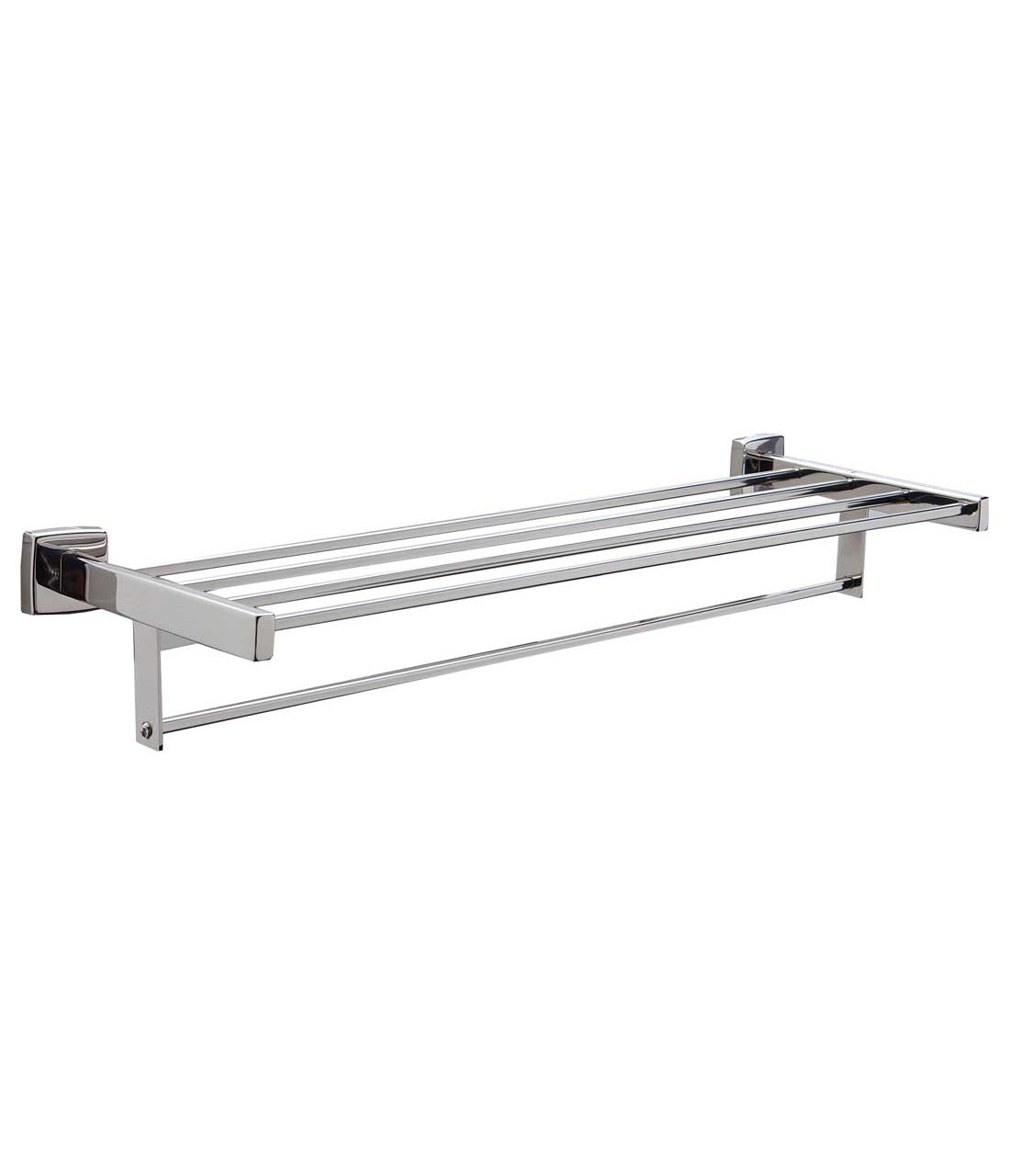 Towel Shelf with Bar - 24" - Satin Finish