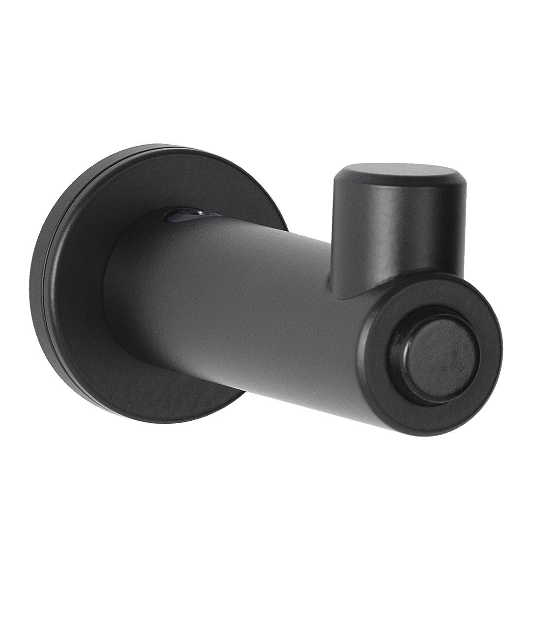 FINO Surface-Mounted Coat Hook with Bumper, Matte Black