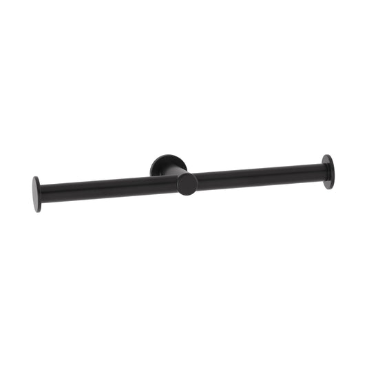 FINO Surface-Mounted Double Toilet Roll Holder, Matte Black