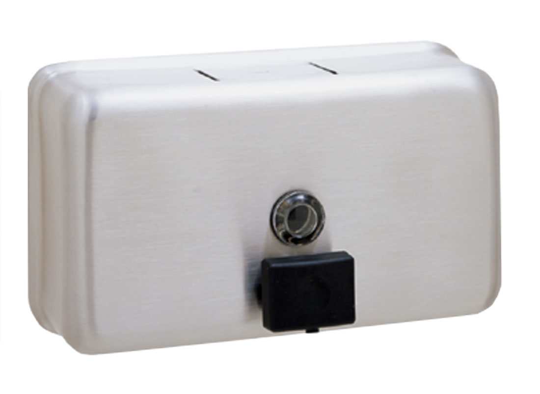 Surface-Mounted Horizontal Tank-Type Soap Dispenser, All-Purpose Valve, 40-fl. oz.