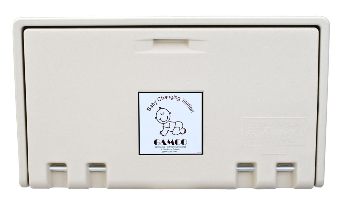 Baby Changing Station, Horizontal, Wall-Mounted, Cream