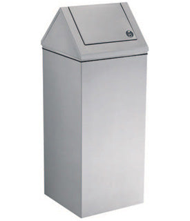 Floor Standing Swing-Top Waste Receptacle, 13-gal.