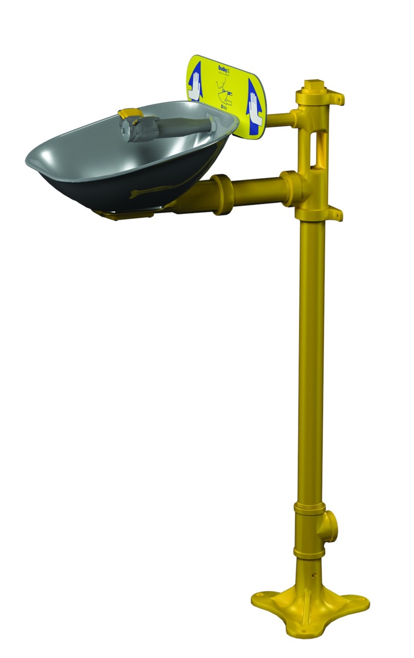 Safety Eye/Face Wash Pedestal Mount, Eyewashes, S19214B