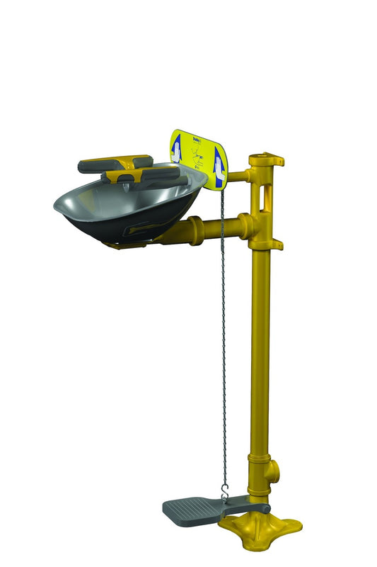 Safety Eye/Face Wash Pedestal Mount, Eyewashes, S19214YF