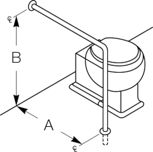 Grab Bar, Concealed, 1-1/2 OD, Grab Bars, 8120-0543633