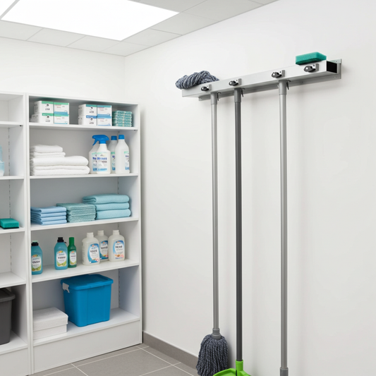 Mop Rack, (5 Holders) 46inch - Surface Mounted, 8215-5