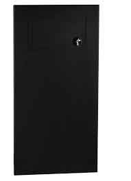 Recessed Waste Receptacle w/Disposal Door, 3-Gal., Matte Black