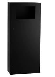 Surface-Mtd. Waste Receptacle, 12-Gal., Matte Black